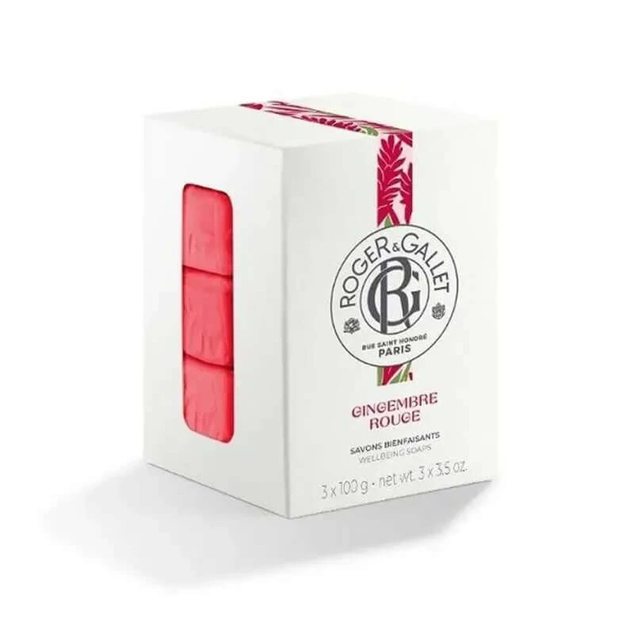 Roger & Gallet Gingembre Rouge Sapone per le mani Confezione 3X100 gr