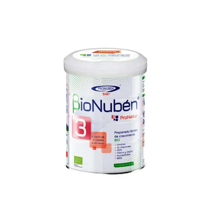 Bionubén Pronatur 3 Lapte de creștere bio 12-36 luni 800 g