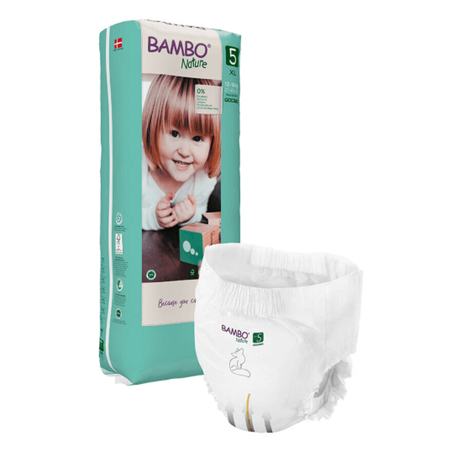 Pañales Pants eco no 5, 12-18 kg, 38 piezas, Bambo Nature