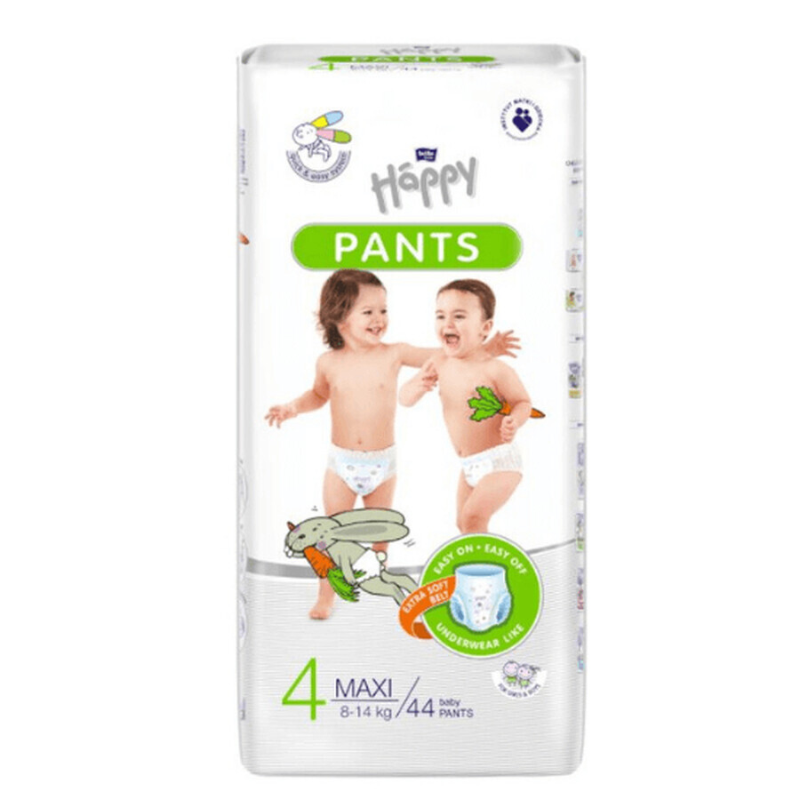 Pañal Maxi No. 4, 8-14 kg, 44 piezas, Happy