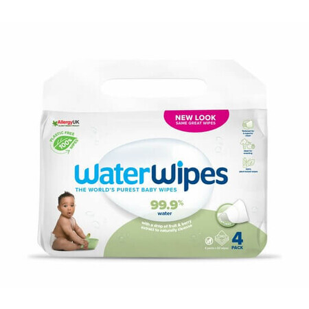 Soapberry biologisch abbaubare Feuchttücher, 4x60 Stück, Waterwipes