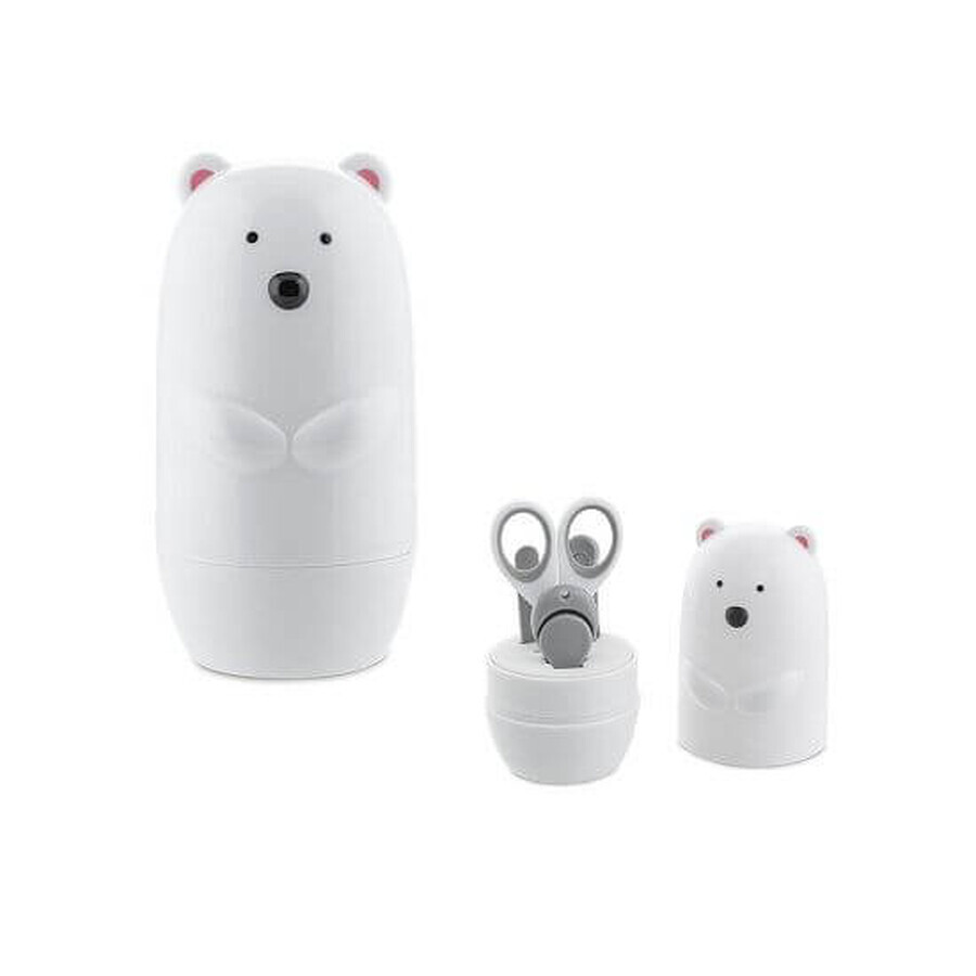 Set de manicura para bebé, oso polar, 0 meses+, Chicco