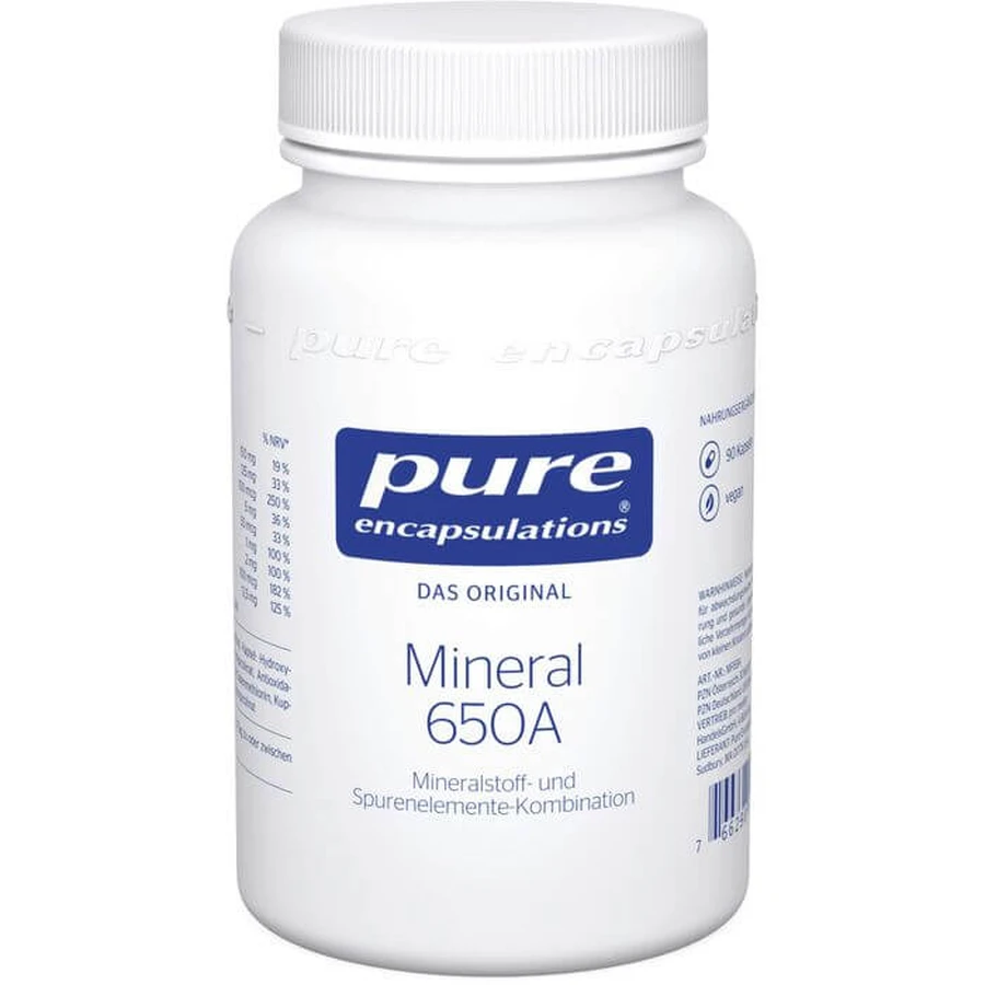 PURE ENCAPSULATIONS Mineral 650A Cápsulas 90 Cápsulas