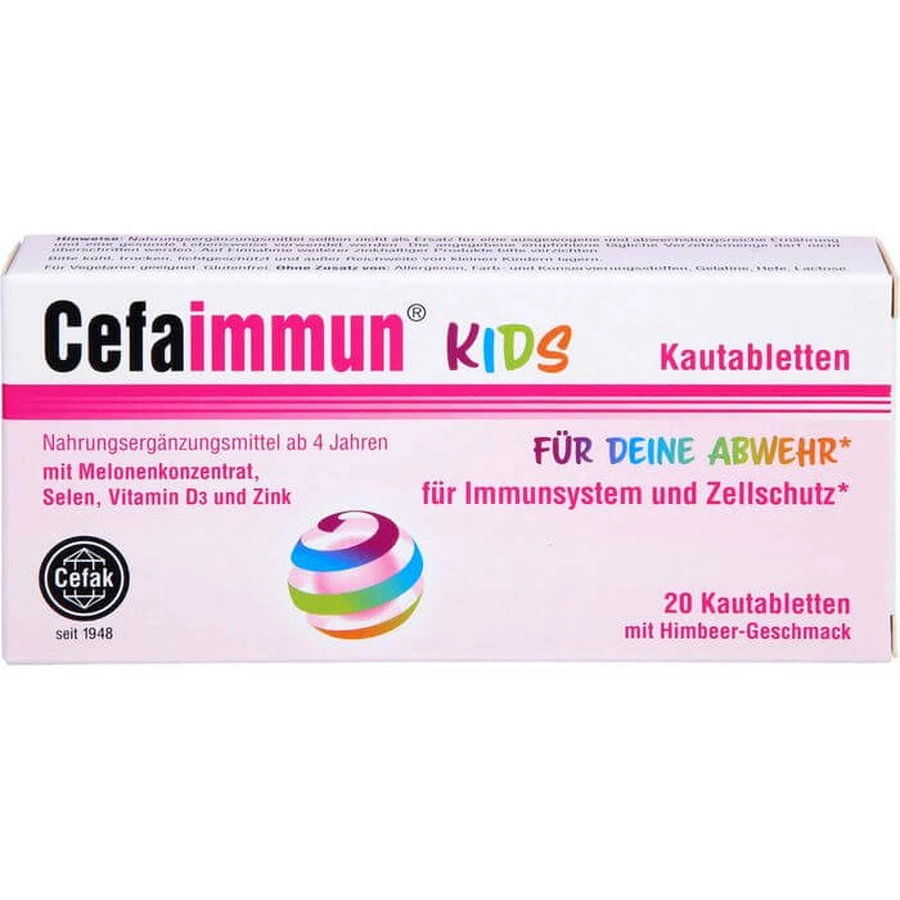 CEFAIMMUN KIDS Tabletki do żucia 20 szt.: ceny i cechy