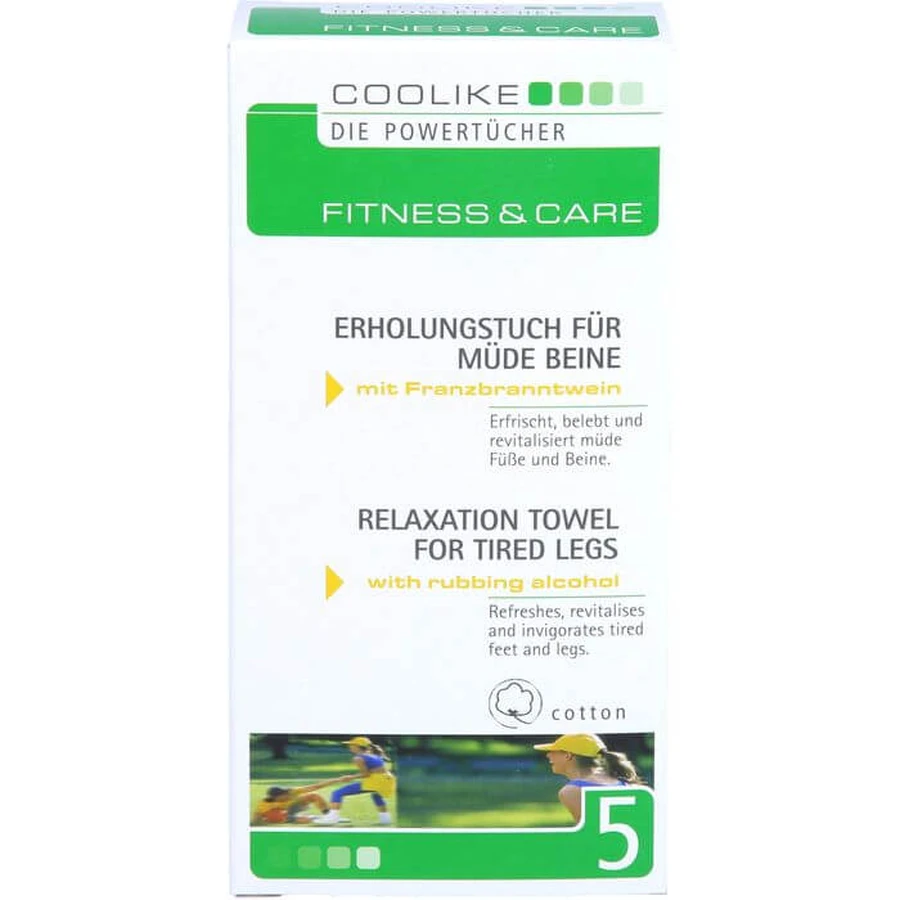 COOLIKE Serviette de relaxation pour les jambes fatiguées avec FBW 5 pcs.