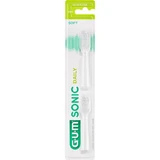 GUM SONIC DAILY vervangende opzetborstels wit 2 stuks.
