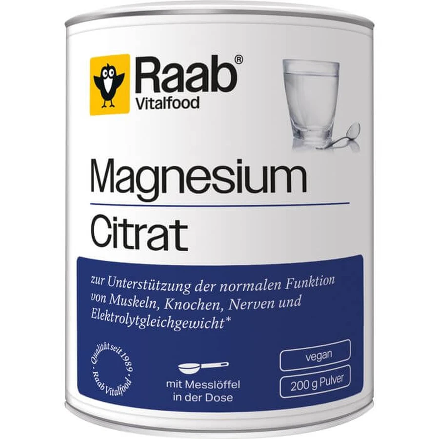 RAAB Vitalfood Magnesiumcitraat poeder 200 g
