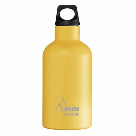 Termo de acero inoxidable con rosca, 350 ml, Amarillo, Laken