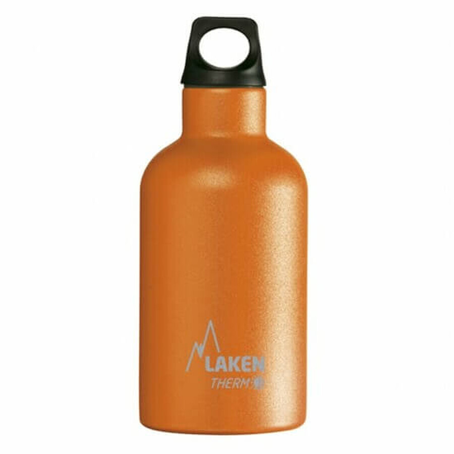 Roestvrijstalen thermosfles met schroefdraad, 350 ml, Oranje, Laken