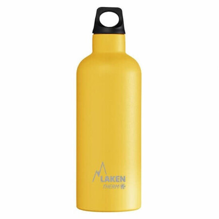 Termo de acero inoxidable con rosca, 500 ml, Amarillo, Laken