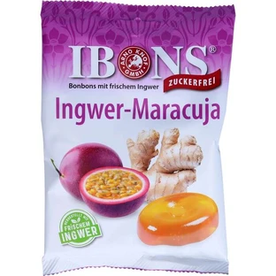IBONS zenzero frutto della passione senza zucchero sacchetto di pastiglie 75 g