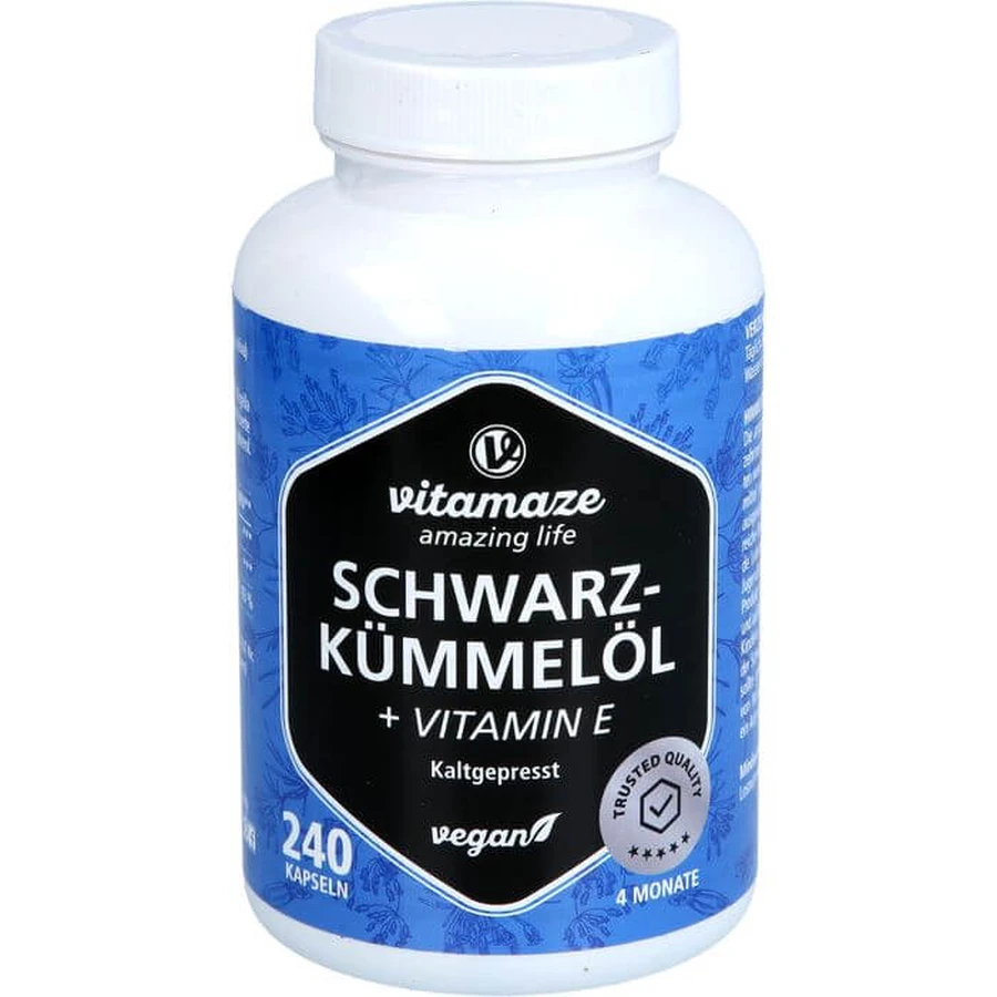 BLACK COW OIL Capsules+Vitamin E 240 Capsules