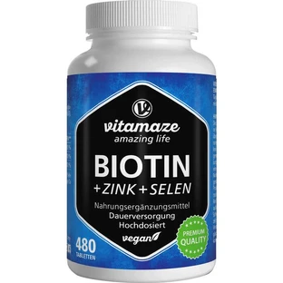 BIOTIN 10 mg alta dosis+zinc+selenio comprimidos 480 unid.