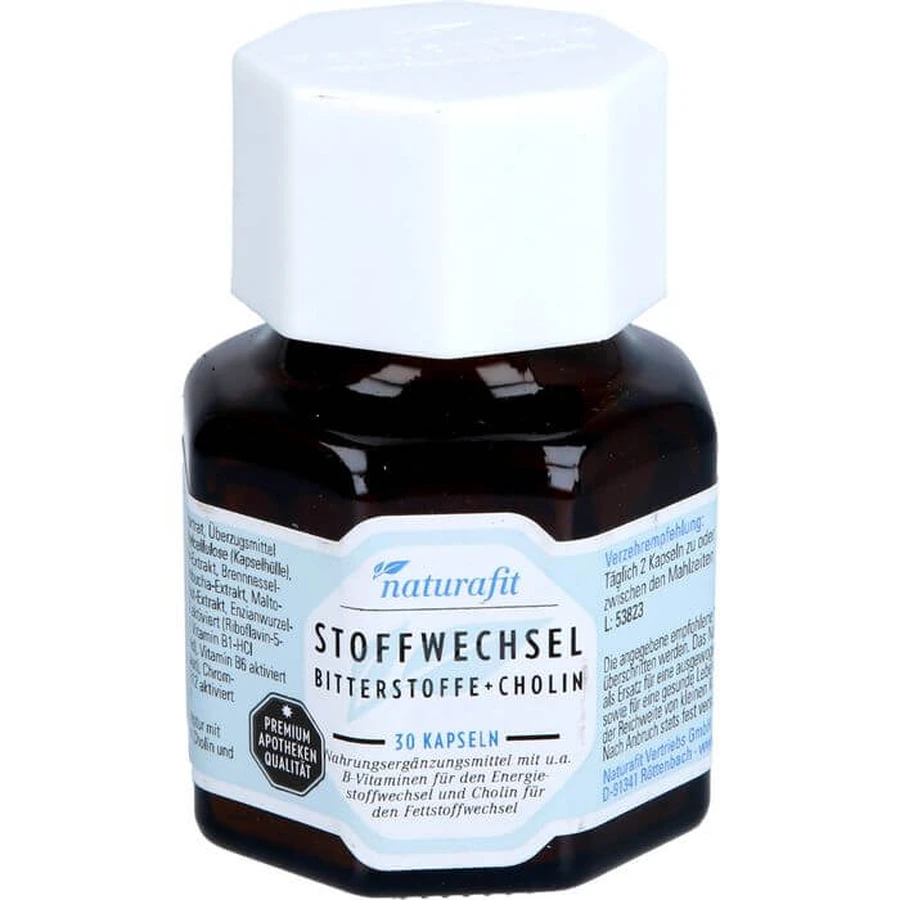 NATURAFIT Metabolism Bitters+Choline Capsules 30 kapsułek: ceny i cechy