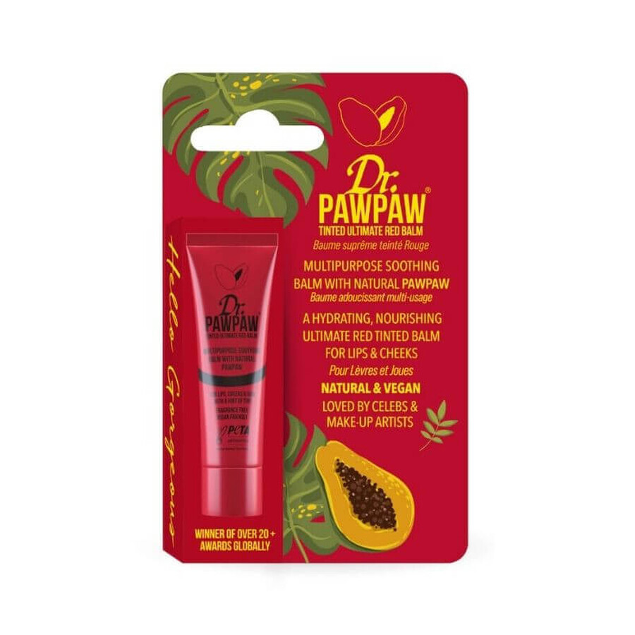 Balsamo multifunzionale, tonalità Red x 10ml, Dr PawPaw