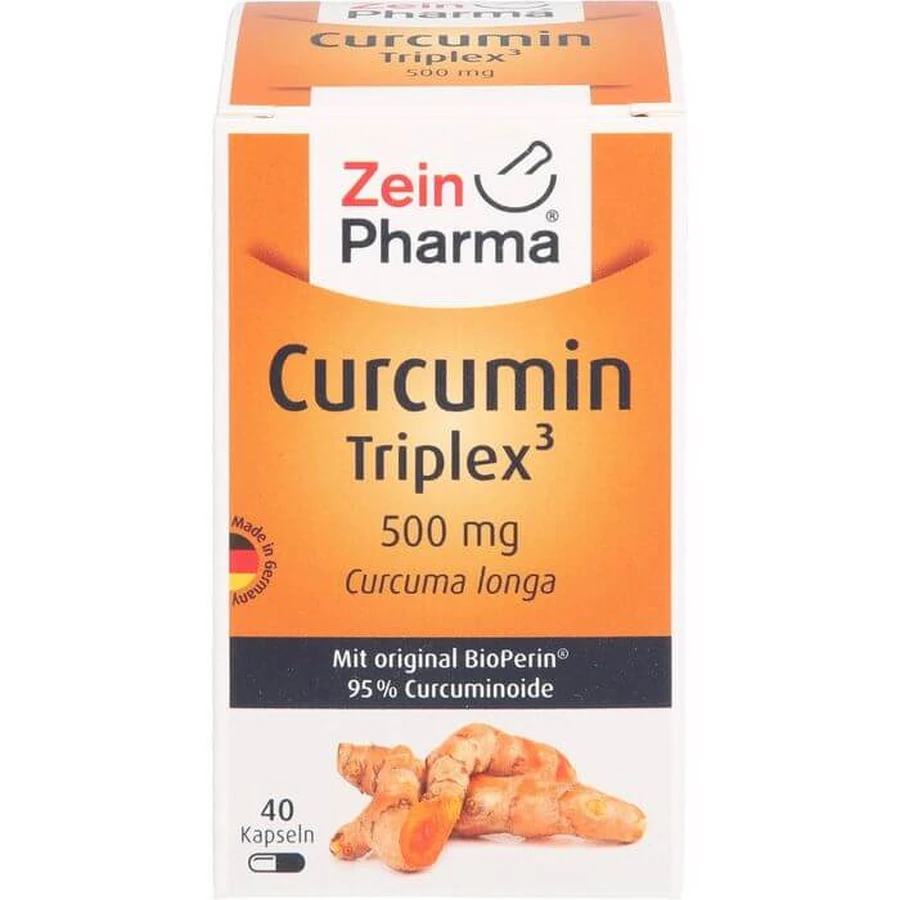 CURCUMIN-TRIPLEX3 500 mg/Cap.95% Curcumine+BioPerine 40 pcs.
