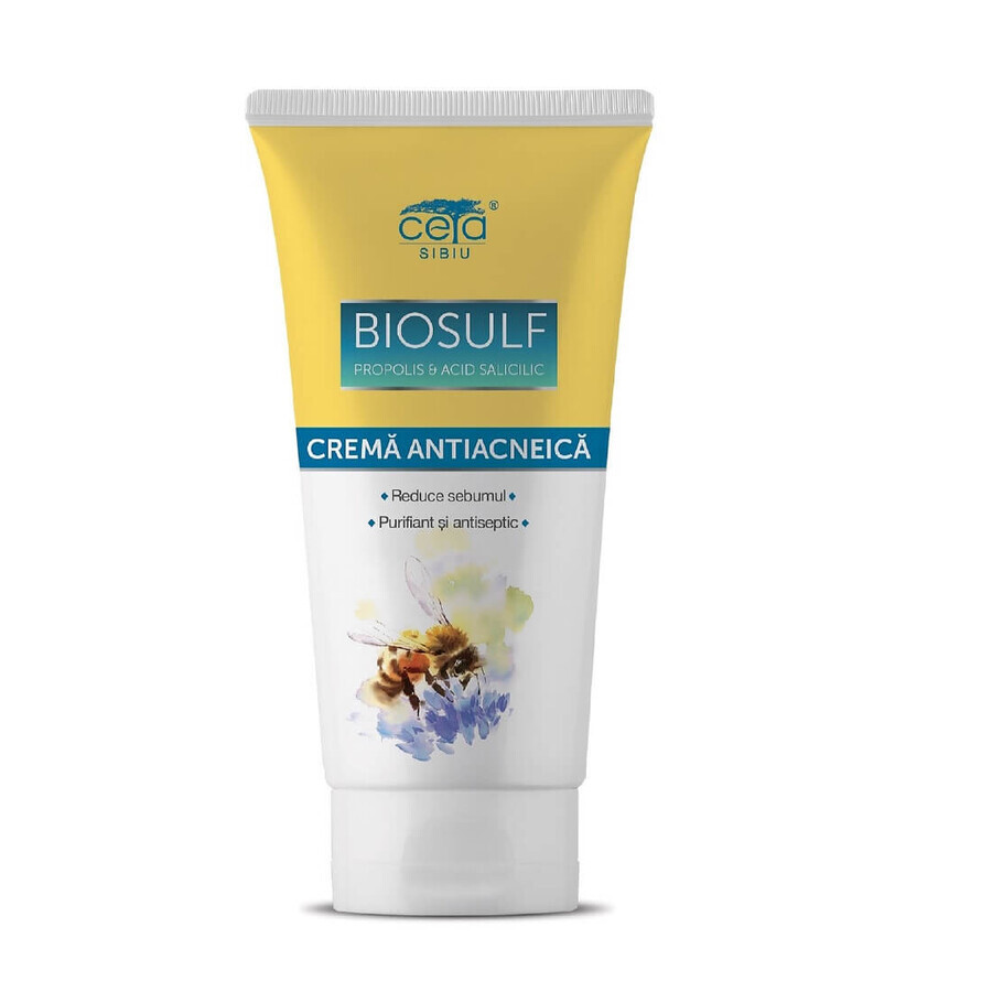 Anti-Akne-Creme mit Biosulf Propolis und Salicylsäure Ceta, 50 ml, Plafar