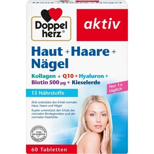 DOPPELHERZ Skóra+Włosy+Paznokcie Tabletki 60 St.
