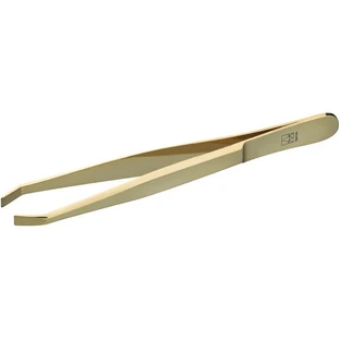APOLINE Eyebrow tweezers 9 cm gold-plated 1 pc.