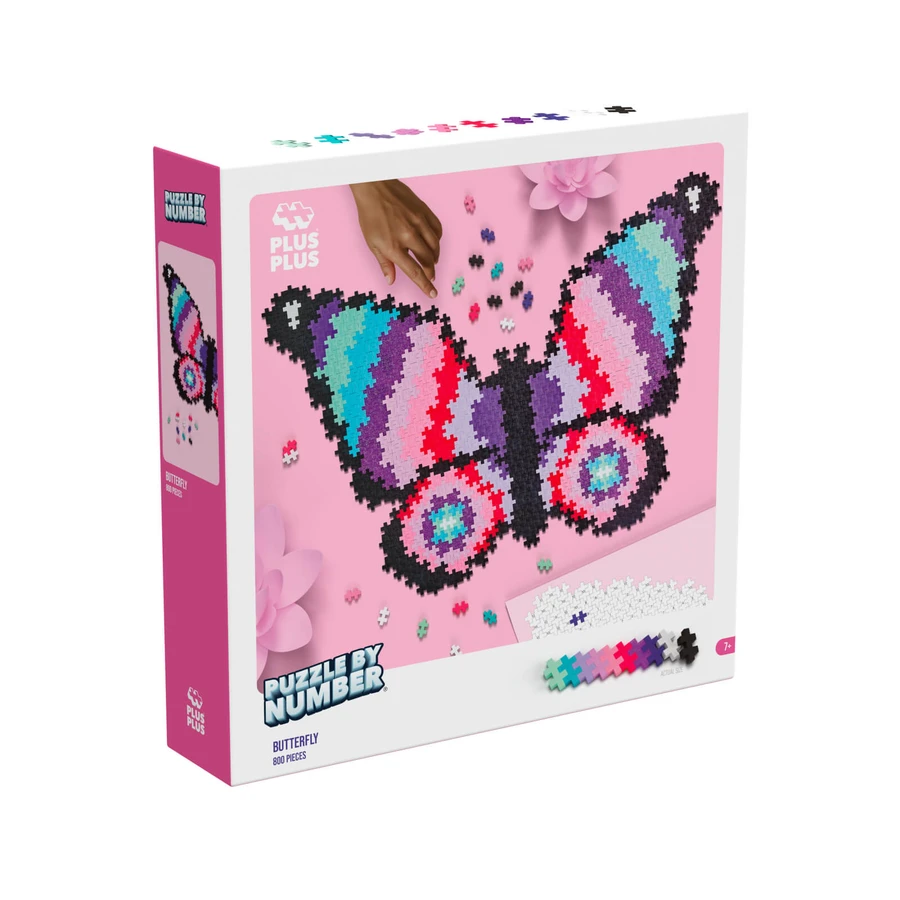 Puzzle numerici Plus-Plus, 500 pezzi, Farfalla