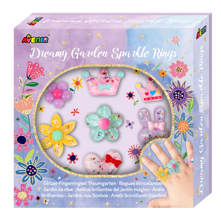 Set di anelli scintillanti "Dream Garden" di Fancy Me