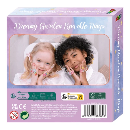 Set di anelli scintillanti "Dream Garden" di Fancy Me