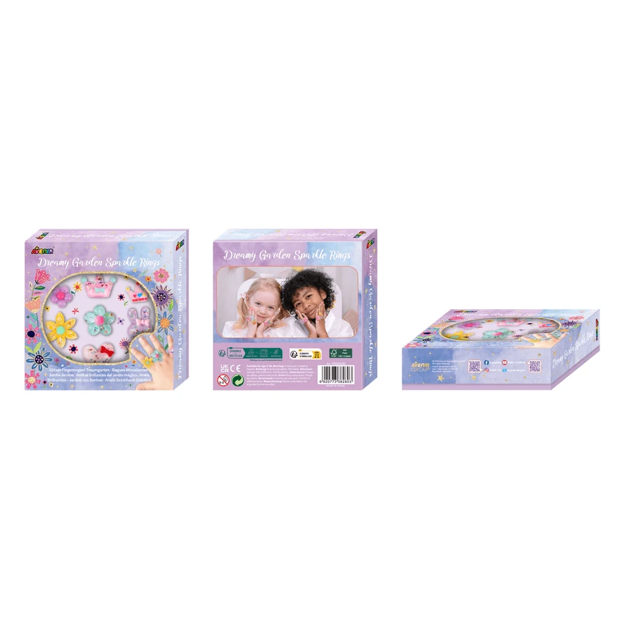 Set di anelli scintillanti "Dream Garden" di Fancy Me