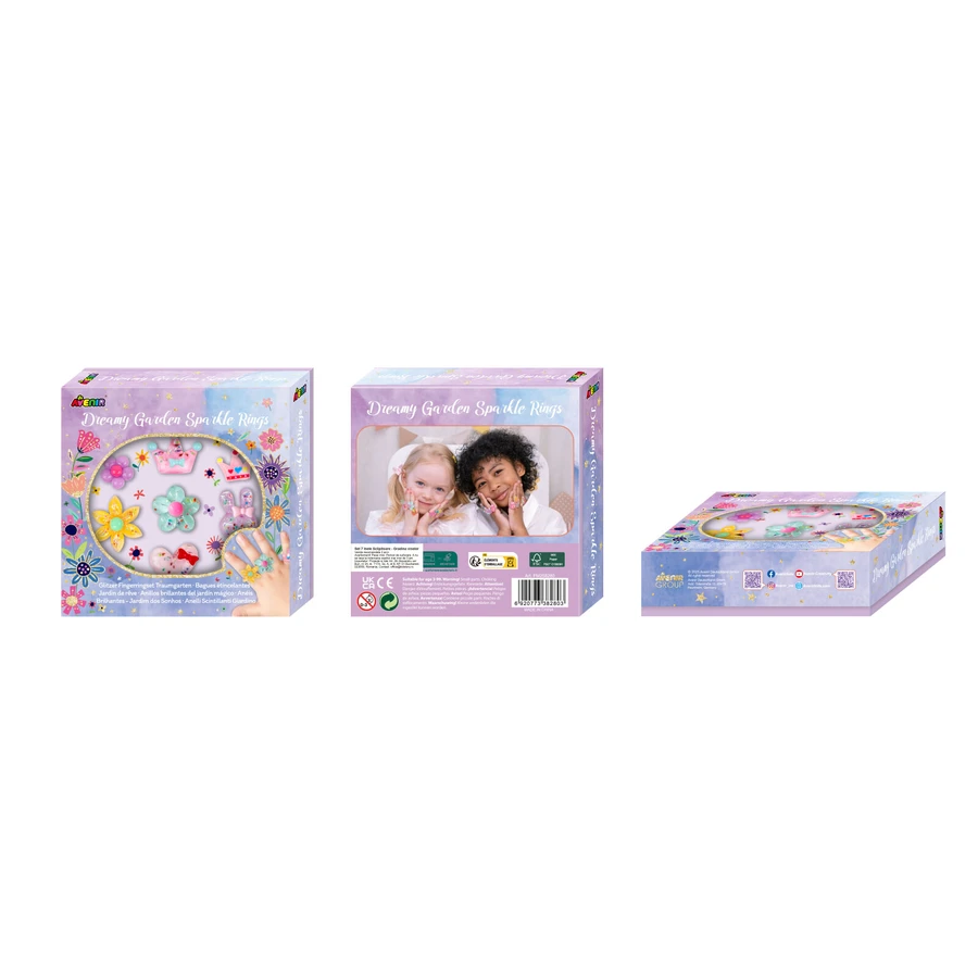 Set di anelli scintillanti "Dream Garden" di Fancy Me