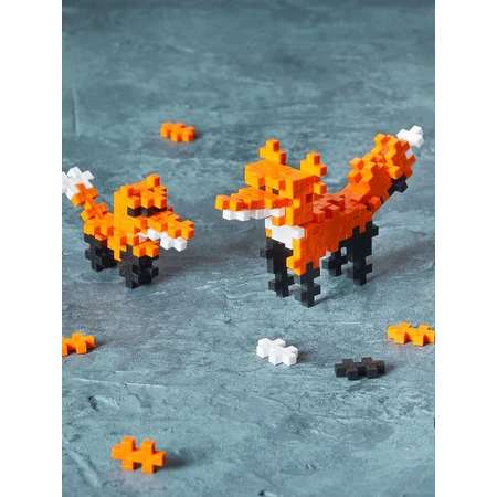 Set constructie Plus-Plus, tub 100 piese, Vulpe