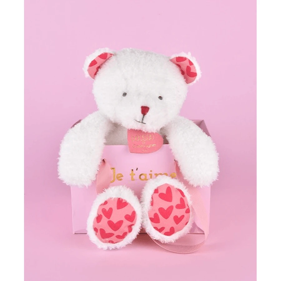 Zachte pluche teddybeer "I Love You" in cadeauzakje - 25 cm