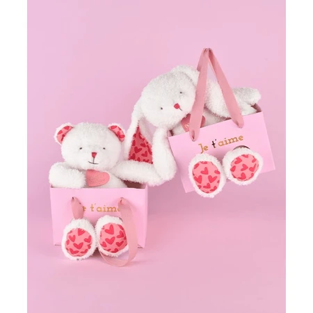 Zachte pluche teddybeer "I Love You" in cadeauzakje - 25 cm