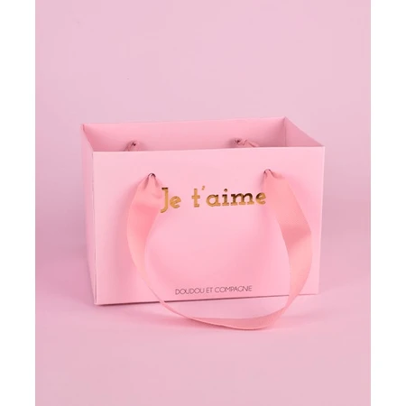 Zachte pluche teddybeer "I Love You" in cadeauzakje - 25 cm