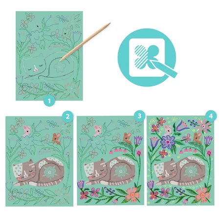 Joc creativ de razuit Animale din gradina