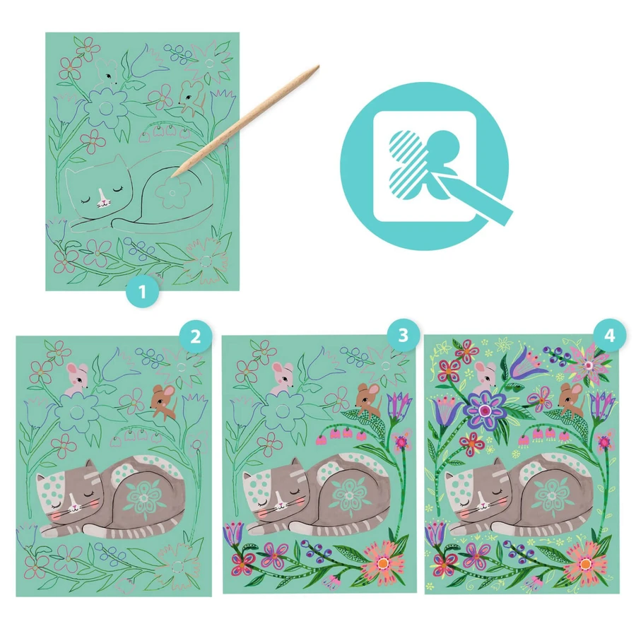 Joc creativ de razuit Animale din gradina