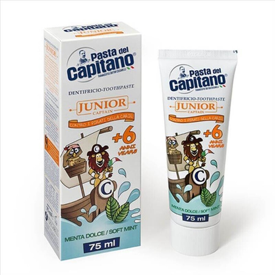 Del Capitano Pasta dentífrica junior 6+ con sabor a menta 0354 x 75 ml