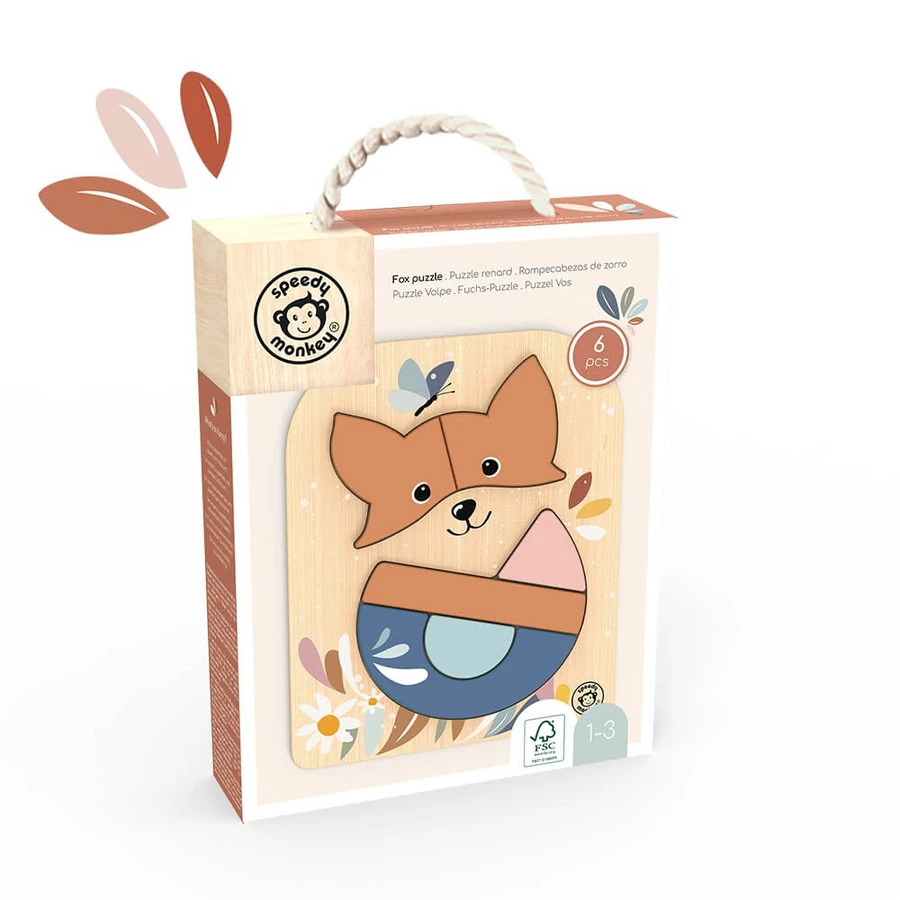 Holzpuzzle Fox Fox, Speedy Monkey