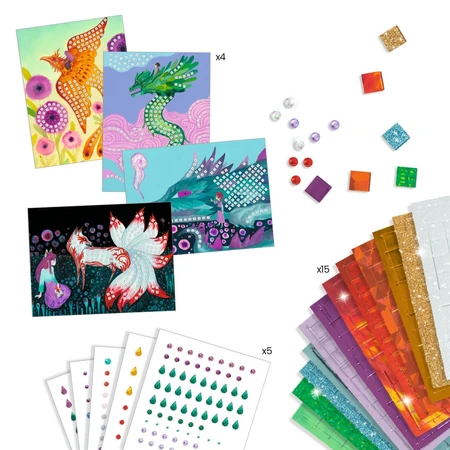 Gioco creativo a mosaico Creature mitiche, Djeco