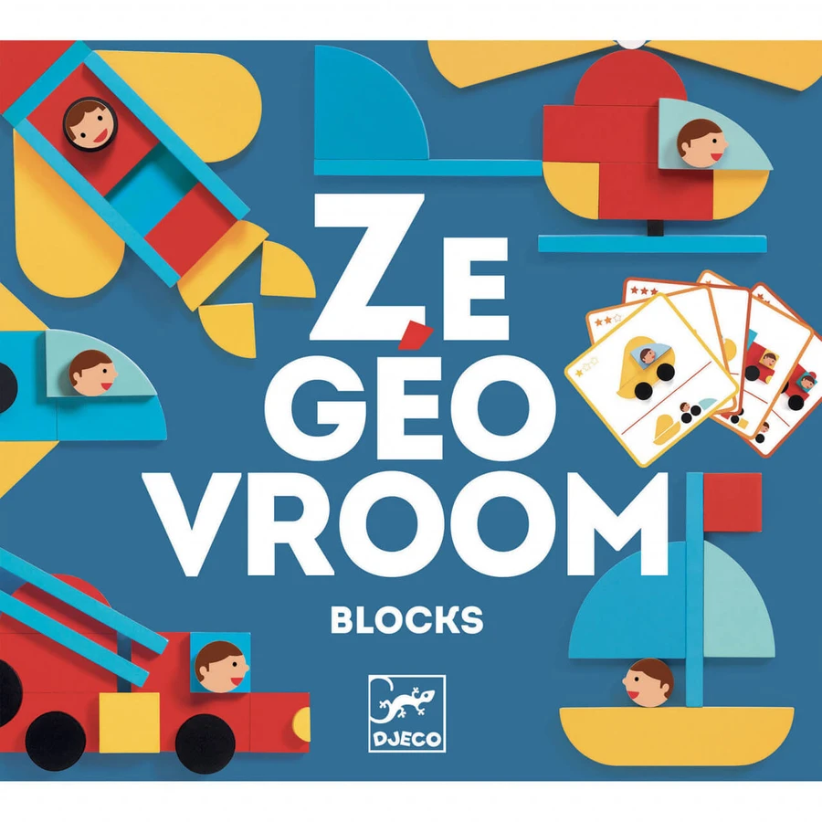 Ze GeoVroom Djeco GeoVroom, juego de construcción con piezas geométricas