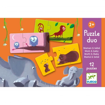 Dúo de puzzles Djeco Madre y pollo