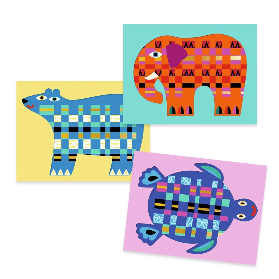 Jeu de tissage d'animaux créatifs, Djeco