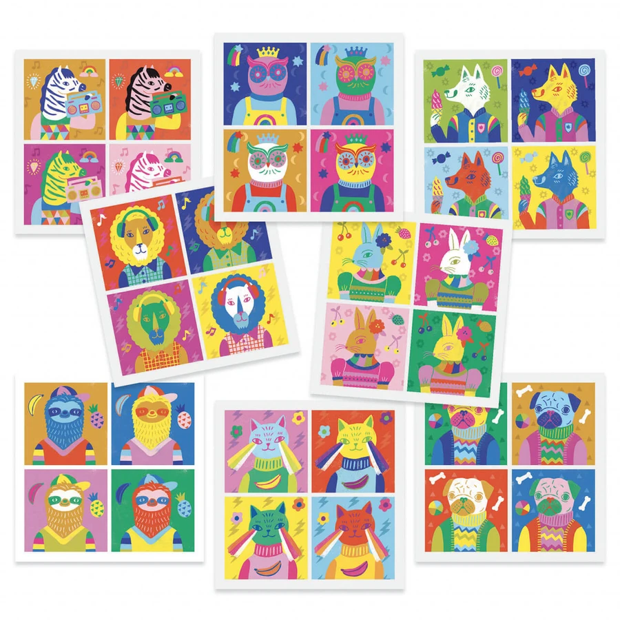 Ispirato a Andy Warhol, collage Djeco