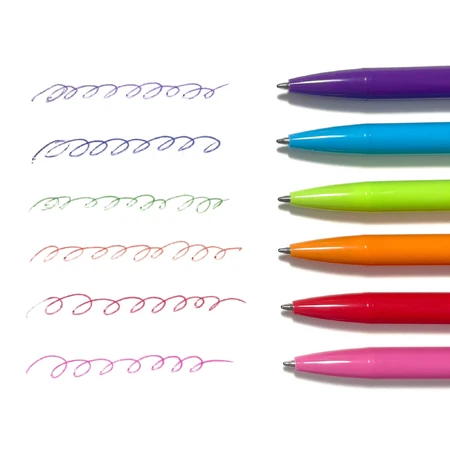 Bright Writers retractable colored pens - set of 6