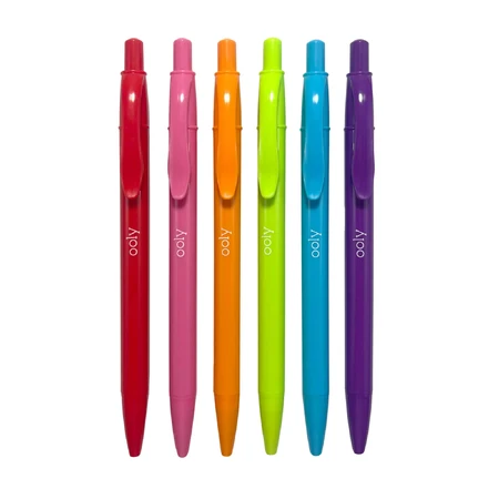 Bright Writers retractable colored pens - set of 6