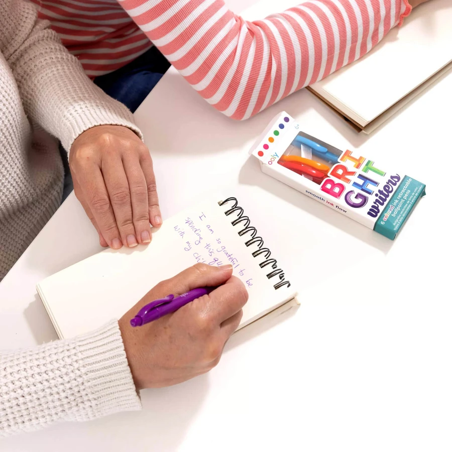 Bright Writers retractable colored pens - set of 6