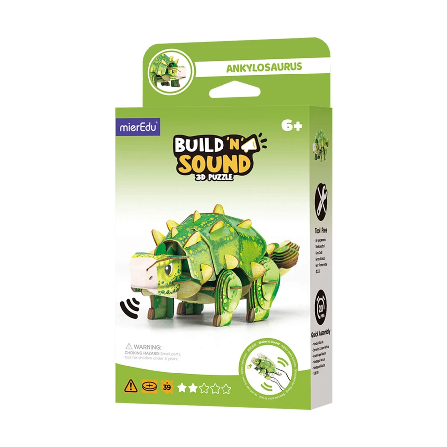 3D-Sound-Puzzle - Ankylosaurus, Build 'n' Sound