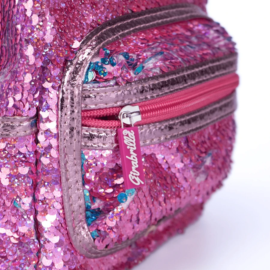 Ghiozdan Girabrilla Bunny – model Iepuraș cu paiete reversibile
