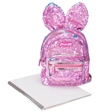 Ghiozdan Girabrilla Bunny – model Iepuraș cu paiete reversibile