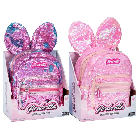 Ghiozdan Girabrilla Bunny – model Iepuraș cu paiete reversibile