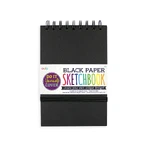 Carnet de croquis A5, papier noir, 75 pages, 110 gr/mp, couverture DIY