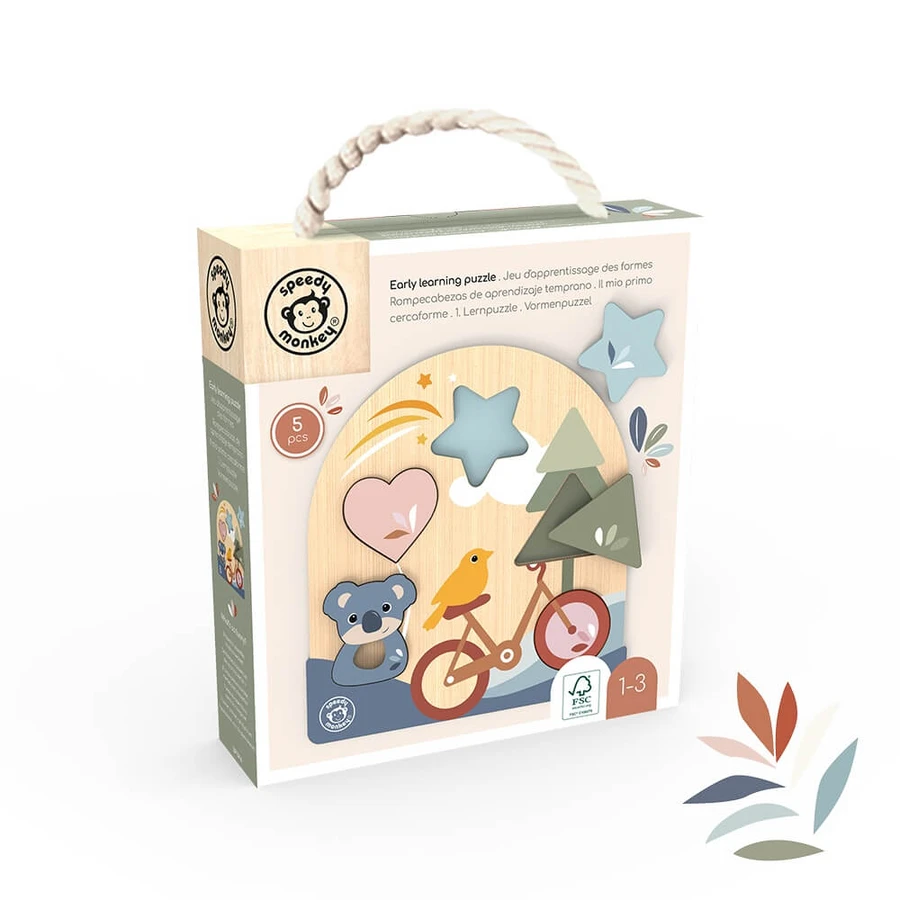 Puzzle educativ din lemn, Speedy Monkey